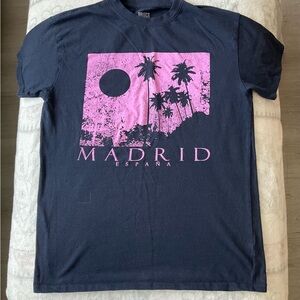 Black T-Shirt with Pink Graphic